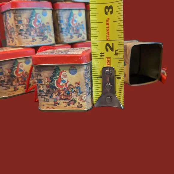 Festive Christmas Tin Ornaments- Christmas Decor - Picture 3 of 3